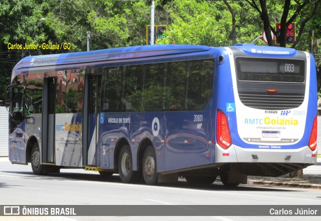 HP Transportes Coletivos 20801 na cidade de Goiânia, Goiás, Brasil, por Carlos Júnior. ID da foto: 7528618.