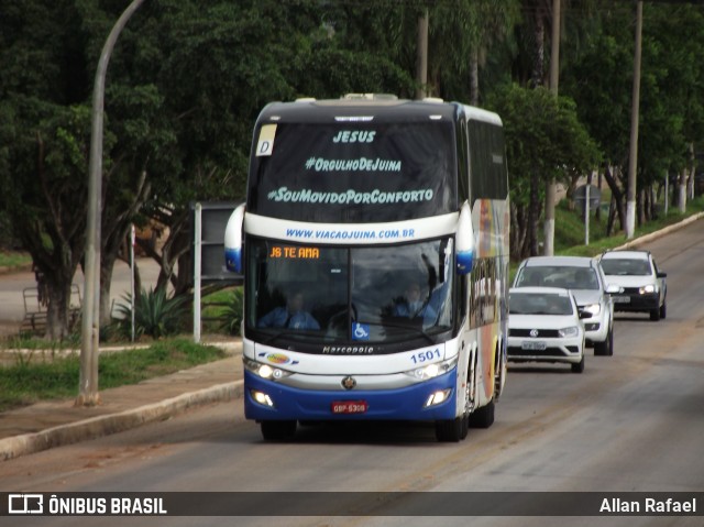 Viação Juína 1501 na cidade de Cáceres, Mato Grosso, Brasil, por Allan Rafael. ID da foto: 7526038.