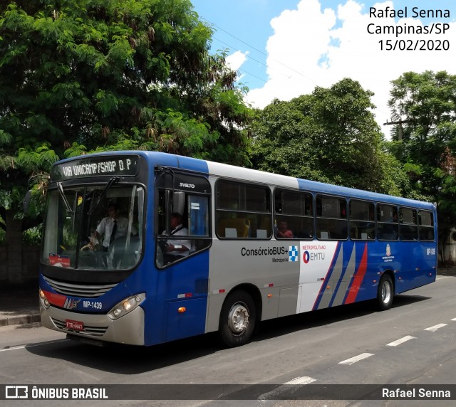 Expresso Metrópolis Transportes e Viagens 1439 na cidade de Campinas, São Paulo, Brasil, por Rafael Senna. Número da foto: #7527810.