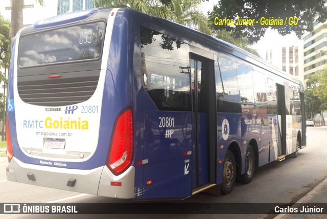 HP Transportes Coletivos 20801 na cidade de Goiânia, Goiás, Brasil, por Carlos Júnior. ID da foto: 7528629.