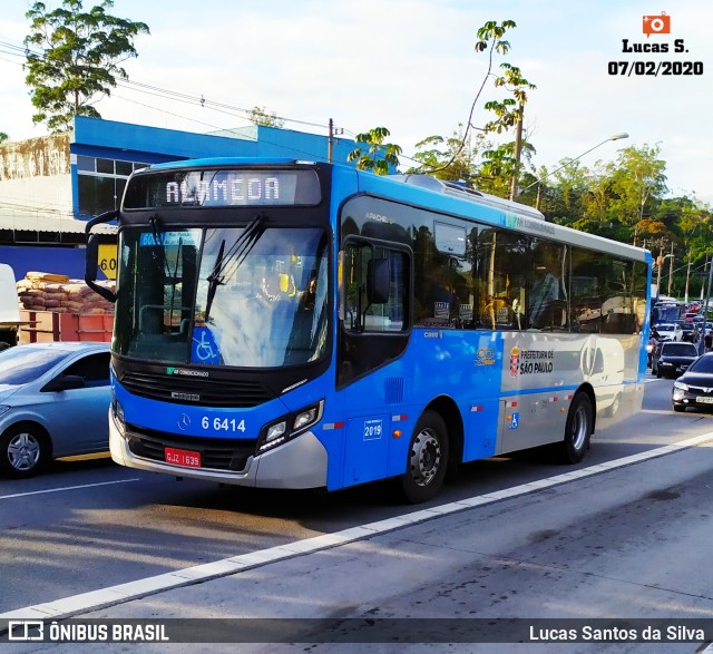 Transwolff Transportes e Turismo 6 6414 na cidade de São Paulo, São Paulo, Brasil, por Lucas Santos da Silva. Número da foto: #7527263.