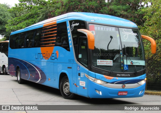 Litorânea Transportes Coletivos 5878 na cidade de São Paulo, São Paulo, Brasil, por Rodrigo  Aparecido. Número da foto: #7530993.