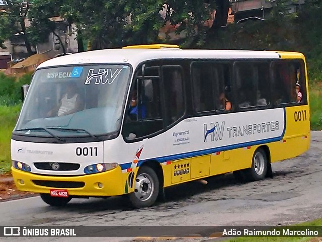 HW Transportes 0011 na cidade de Belo Horizonte, Minas Gerais, Brasil, por Adão Raimundo Marcelino. ID da foto: 7531825.