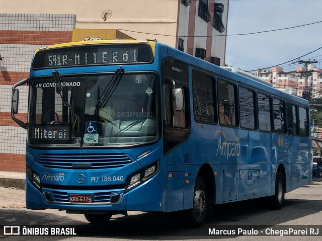 Viação Nossa Senhora do Amparo RJ 186.040 na cidade de Niterói, Rio de Janeiro, Brasil, por Marcus Paulo - ChegaParei RJ. ID da foto: 7530196.