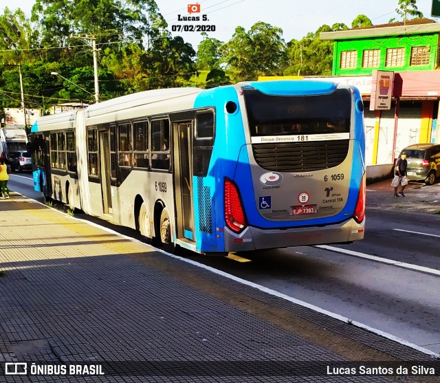 Viação Grajaú S.A. 6 1059 na cidade de São Paulo, São Paulo, Brasil, por Lucas Santos da Silva. ID da foto: 7529685.