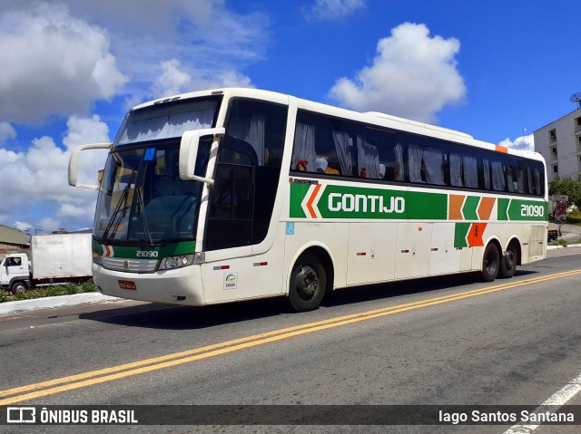 Empresa Gontijo de Transportes 21090 na cidade de Eunápolis, Bahia, Brasil, por Iago Santos Santana. ID da foto: 7530890.