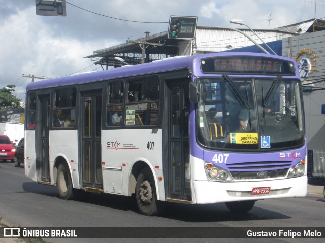 STCM - Sistema de Transporte Complementar Metropolitano 407 na cidade de Camaragibe, Pernambuco, Brasil, por Gustavo Felipe Melo. ID da foto: 7530805.