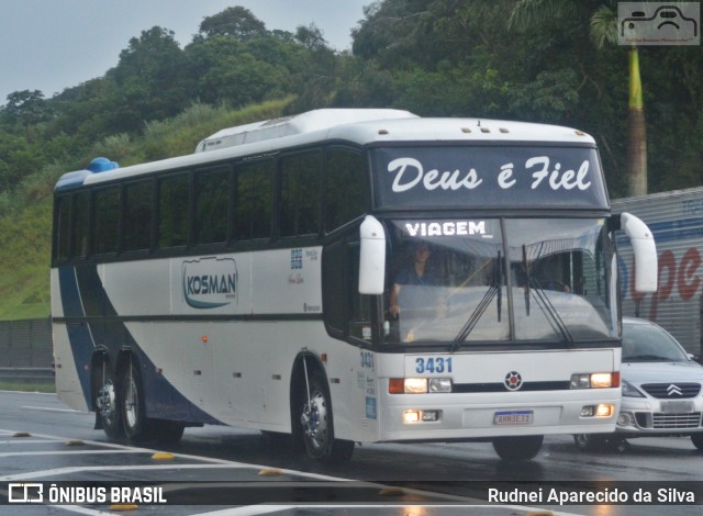 Kosman Transportes 3431 na cidade de Santa Isabel, São Paulo, Brasil, por Rudnei Aparecido da Silva. Número da foto: #7531817.