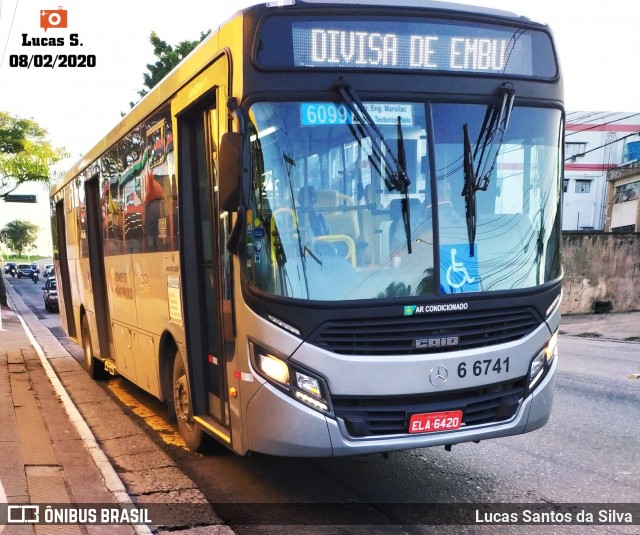 Transwolff Transportes e Turismo 6 6741 na cidade de São Paulo, São Paulo, Brasil, por Lucas Santos da Silva. ID da foto: 7530755.