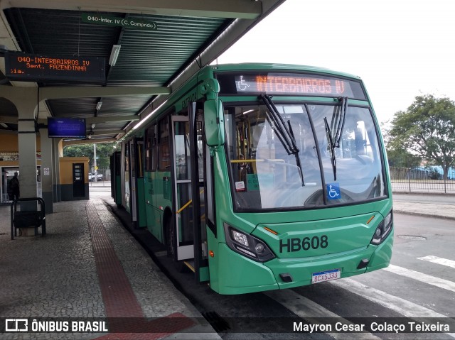 Auto Viação Redentor HB608 na cidade de Curitiba, Paraná, Brasil, por Mayron Cesar  Colaço Teixeira. ID da foto: 7532527.