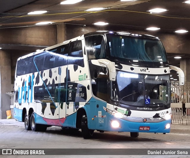 UTIL - União Transporte Interestadual de Luxo 11514 na cidade de Belo Horizonte, Minas Gerais, Brasil, por Daniel Junior Sena. Número da foto: #7534087.
