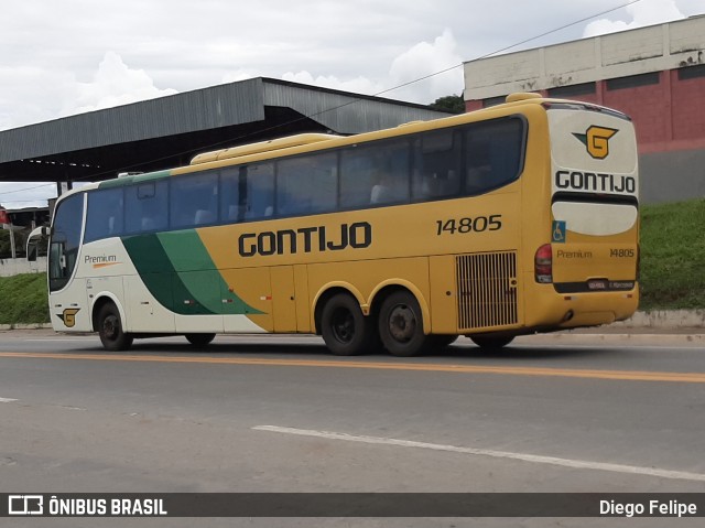 Empresa Gontijo de Transportes 14805 na cidade de Formiga, Minas Gerais, Brasil, por Diego Felipe. Número da foto: #7532495.