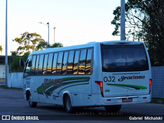 Viação Graciosa 032 na cidade de Curitiba, Paraná, Brasil, por Gabriel Michalski. ID da foto: 7537502.