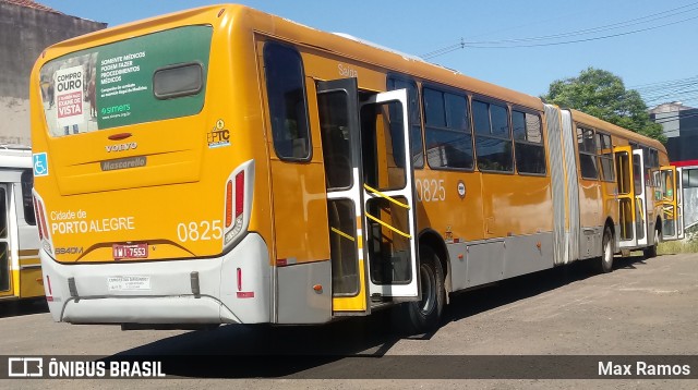 Companhia Carris Porto-Alegrense 0825 na cidade de Porto Alegre, Rio Grande do Sul, Brasil, por Max Ramos. Número da foto: #7537392.