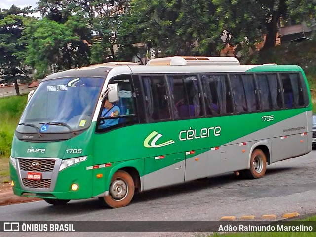 Célere Transportes 1705 na cidade de Belo Horizonte, Minas Gerais, Brasil, por Adão Raimundo Marcelino. ID da foto: 7537797.