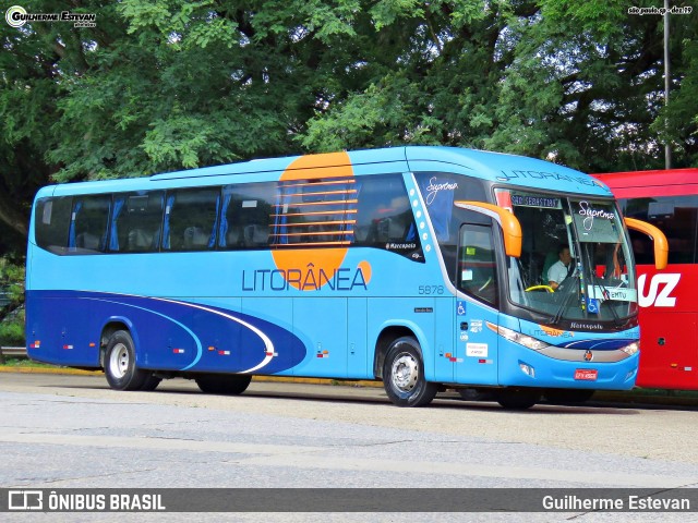 Litorânea Transportes Coletivos 5878 na cidade de São Paulo, São Paulo, Brasil, por Guilherme Estevan. ID da foto: 7538191.