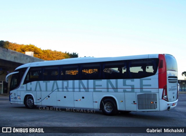 Auto Viação Catarinense 3355 na cidade de Curitiba, Paraná, Brasil, por Gabriel Michalski. ID da foto: 7538613.