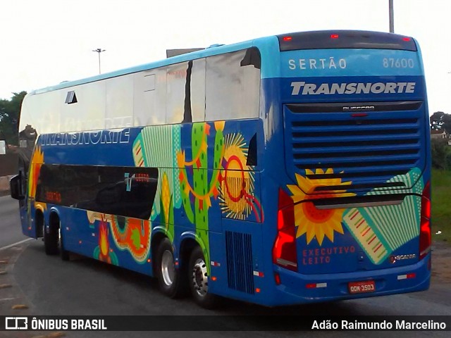 Transnorte - Transporte e Turismo Norte de Minas 87600 na cidade de Belo Horizonte, Minas Gerais, Brasil, por Adão Raimundo Marcelino. Número da foto: #7540764.