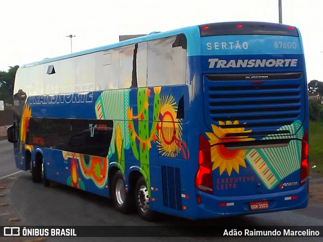 Transnorte - Transporte e Turismo Norte de Minas 87600 na cidade de Belo Horizonte, Minas Gerais, Brasil, por Adão Raimundo Marcelino. ID da foto: 7540764.