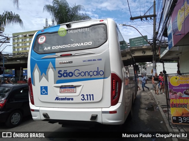Auto Ônibus Alcântara 3.111 na cidade de São Gonçalo, Rio de Janeiro, Brasil, por Marcus Paulo - ChegaParei RJ. Número da foto: #7540727.