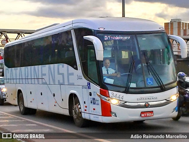 Auto Viação Catarinense 3444 na cidade de Belo Horizonte, Minas Gerais, Brasil, por Adão Raimundo Marcelino. ID da foto: 7540668.