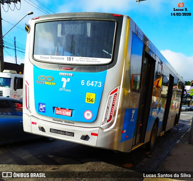 Transwolff Transportes e Turismo 6 6473 na cidade de São Paulo, São Paulo, Brasil, por Lucas Santos da Silva. Número da foto: #7538861.