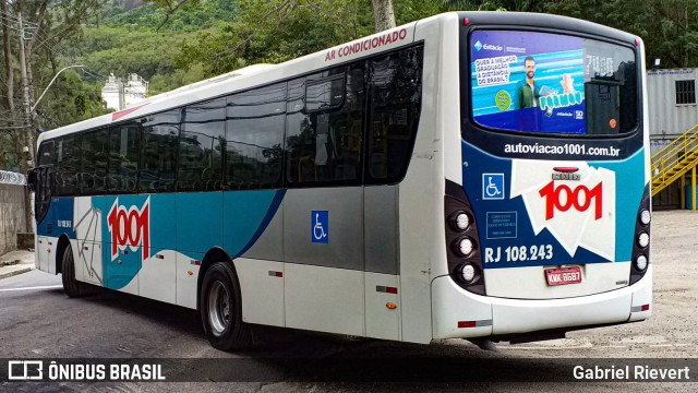 Auto Viação 1001 RJ 108.243 na cidade de Niterói, Rio de Janeiro, Brasil, por Gabriel Rievert. ID da foto: 7487799.