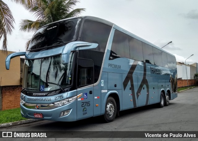 Transbrasiliana Transportes e Turismo 2715 na cidade de Goiânia, Goiás, Brasil, por Vicente de Paulo Alves. ID da foto: 7489638.