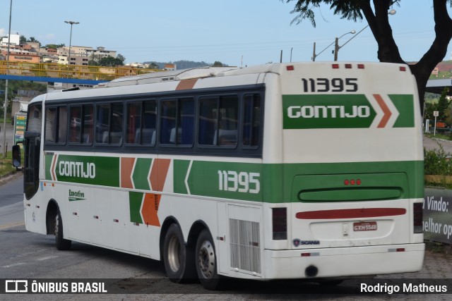 Empresa Gontijo de Transportes 11395 na cidade de João Monlevade, Minas Gerais, Brasil, por Rodrigo Matheus. ID da foto: 7542370.