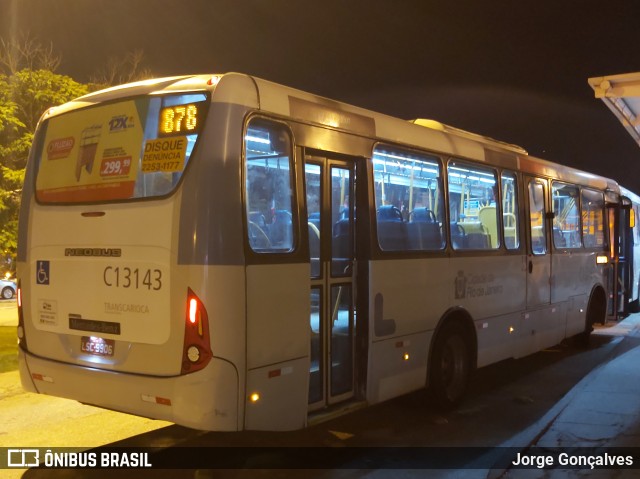 Transportes Barra C13143 na cidade de Rio de Janeiro, Rio de Janeiro, Brasil, por Jorge Gonçalves. ID da foto: 7542752.