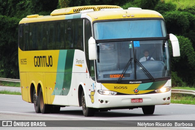 Empresa Gontijo de Transportes 16055 na cidade de Ribeirão Vermelho, Minas Gerais, Brasil, por Nélyton Ricardo  Barbosa. ID da foto: 7543210.