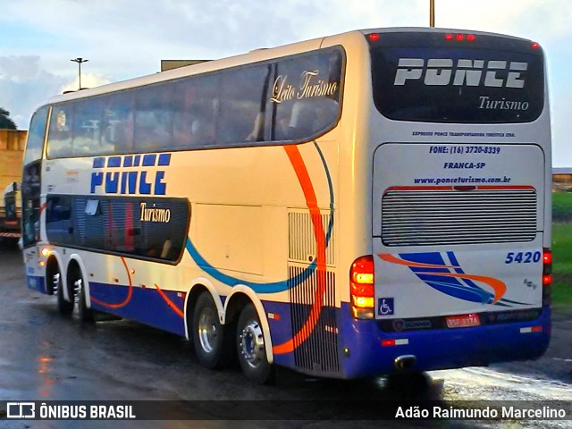 Ponce Turismo 5420 na cidade de Belo Horizonte, Minas Gerais, Brasil, por Adão Raimundo Marcelino. ID da foto: 7543469.