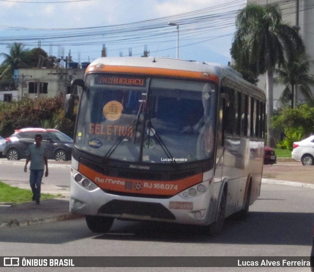 Transturismo Rio Minho RJ 166.074 na cidade de Nova Iguaçu, Rio de Janeiro, Brasil, por Lucas Alves Ferreira. ID da foto: 7543520.