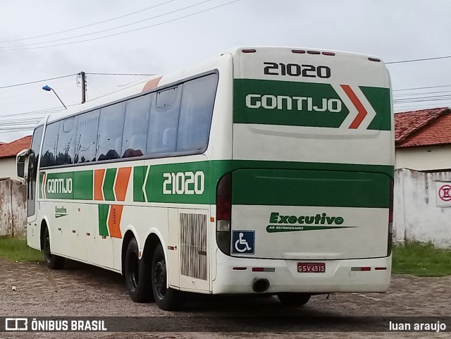 Empresa Gontijo de Transportes 21020 na cidade de Teresina, Piauí, Brasil, por Luan Araujo. ID da foto: 7543302.