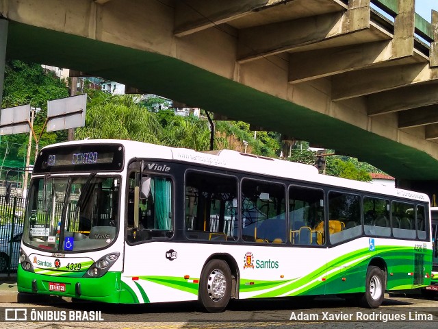 Viação Piracicabana Santos 4329 na cidade de Santos, São Paulo, Brasil, por Adam Xavier Rodrigues Lima. Número da foto: #7546203.