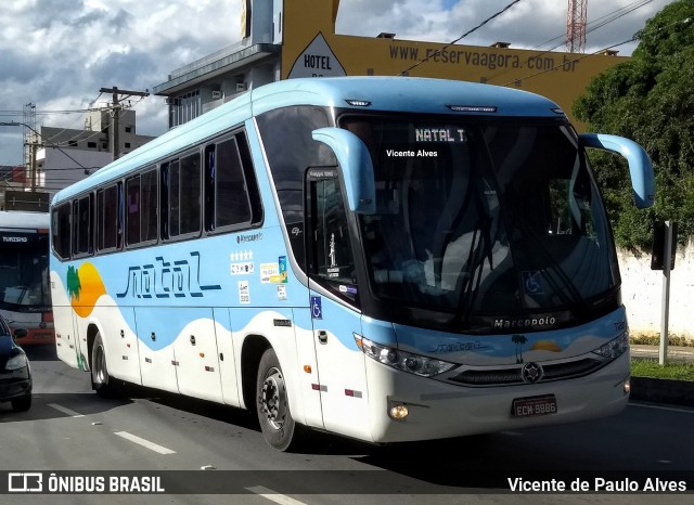 Transportadora Turística Natal 1180 na cidade de Aparecida, São Paulo, Brasil, por Vicente de Paulo Alves. ID da foto: 7545717.