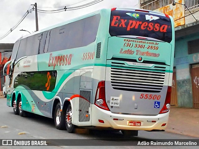 Expressa Turismo 55500 na cidade de Belo Horizonte, Minas Gerais, Brasil, por Adão Raimundo Marcelino. ID da foto: 7546635.