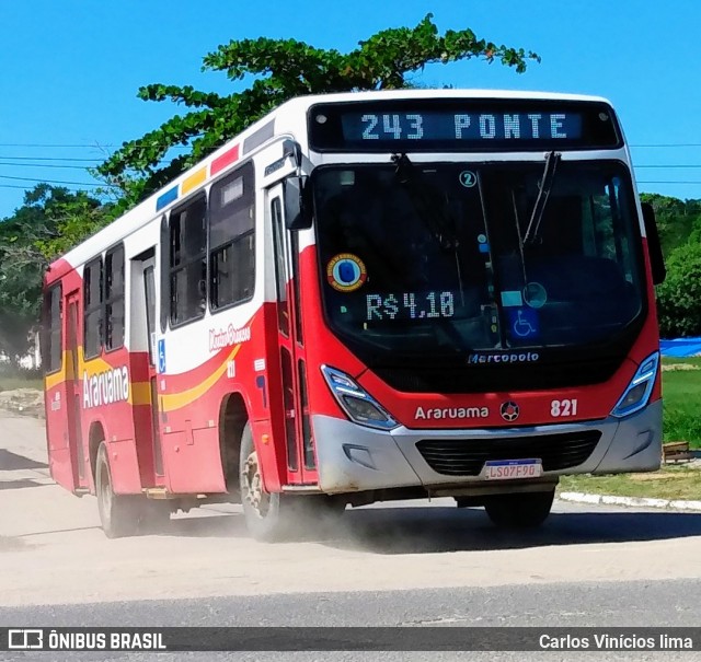 Viação Montes Brancos 821 na cidade de Saquarema, Rio de Janeiro, Brasil, por Carlos Vinícios lima. ID da foto: 7544591.