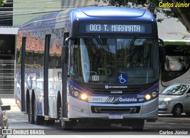 HP Transportes Coletivos 20801 na cidade de Goiânia, Goiás, Brasil, por Carlos Júnior. ID da foto: 7549247.