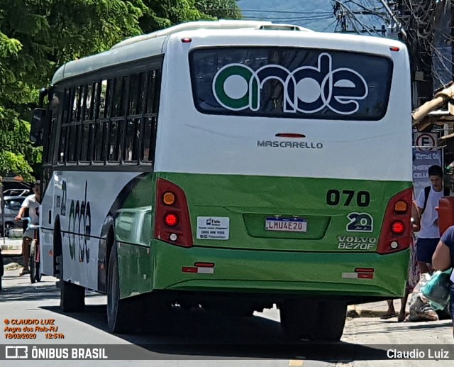 Ande Transporte 070 na cidade de Angra dos Reis, Rio de Janeiro, Brasil, por Claudio Luiz. Número da foto: #7548235.
