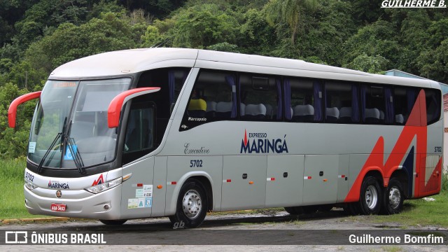 Expresso Maringá 5702 na cidade de Guaratuba, Paraná, Brasil, por Guilherme Bomfim. ID da foto: 7548273.