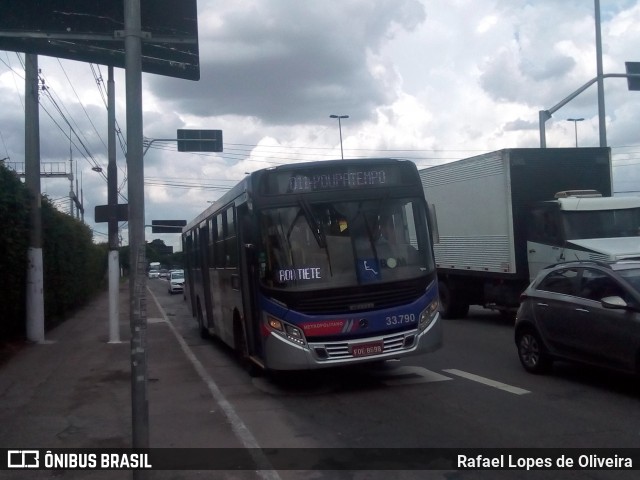 Guarulhos Transportes 33.790 na cidade de São Paulo, São Paulo, Brasil, por Rafael Lopes de Oliveira. ID da foto: 7548649.