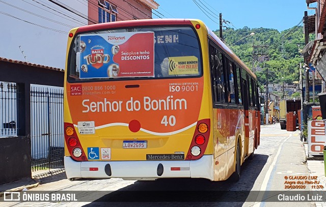 Viação Senhor do Bonfim 40 na cidade de Angra dos Reis, Rio de Janeiro, Brasil, por Claudio Luiz. ID da foto: 7548265.