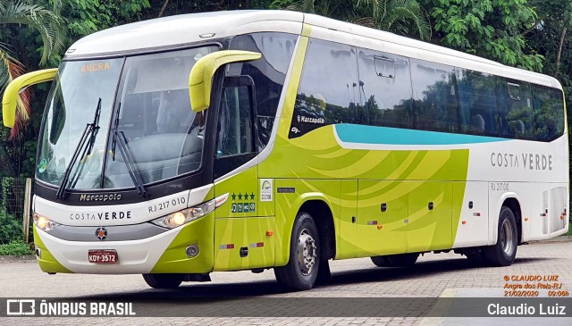 Costa Verde Transportes RJ 217 010 na cidade de Angra dos Reis, Rio de Janeiro, Brasil, por Claudio Luiz. Número da foto: #7551279.