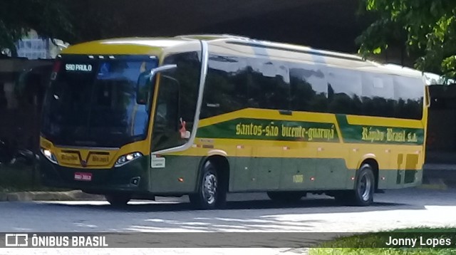 Viação Rápido Brasil 1006 na cidade de Guarujá, São Paulo, Brasil, por Jonny Lopes. ID da foto: 7550175.