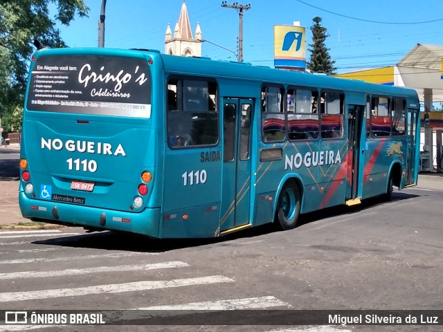 Viação Nogueira 1110 na cidade de Alegrete, Rio Grande do Sul, Brasil, por Miguel Silveira da Luz. Número da foto: #7550400.