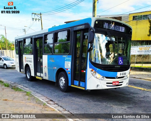 Transwolff Transportes e Turismo 6 6390 na cidade de São Paulo, São Paulo, Brasil, por Lucas Santos da Silva. Número da foto: #7550266.