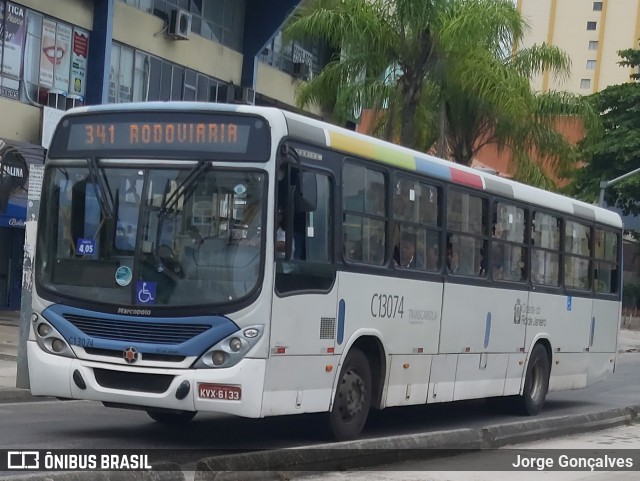 Transportes Barra C13074 na cidade de Rio de Janeiro, Rio de Janeiro, Brasil, por Jorge Gonçalves. ID da foto: 7555907.