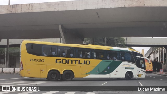 Empresa Gontijo de Transportes 19520 na cidade de Belo Horizonte, Minas Gerais, Brasil, por Lucas Máximo. ID da foto: 7555871.