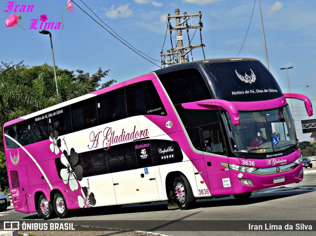 A Gladiadora Turismo 3636 na cidade de São Paulo, São Paulo, Brasil, por Iran Lima da Silva. ID da foto: 7553405.